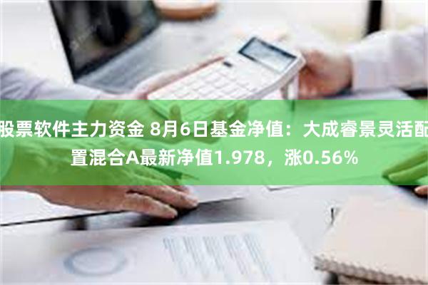 股票软件主力资金 8月6日基金净值：大成睿景灵活配置混合A最新净值1.978，涨0.56%