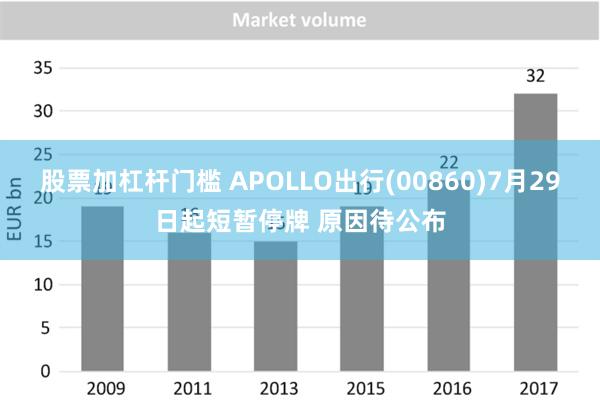 股票加杠杆门槛 APOLLO出行(00860)7月29日起短暂停牌 原因待公布