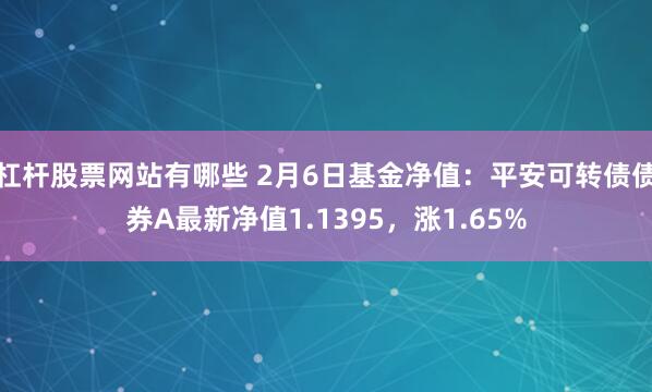 杠杆股票网站有哪些 2月6日基金净值：平安可转债债券A最新净值1.1395，涨1.65%